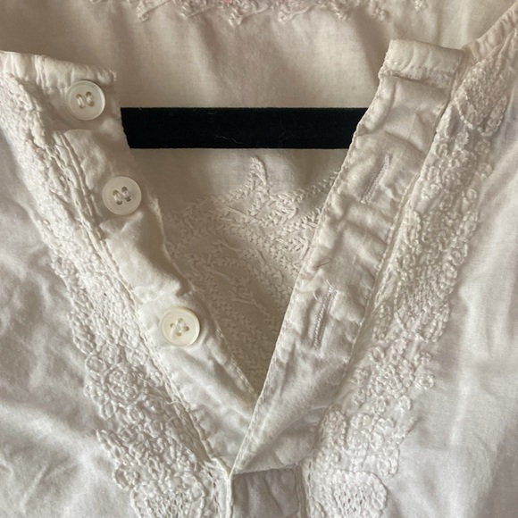 White APC Madras Indian-style shirt/tunic- size small - Picture 4 of 6